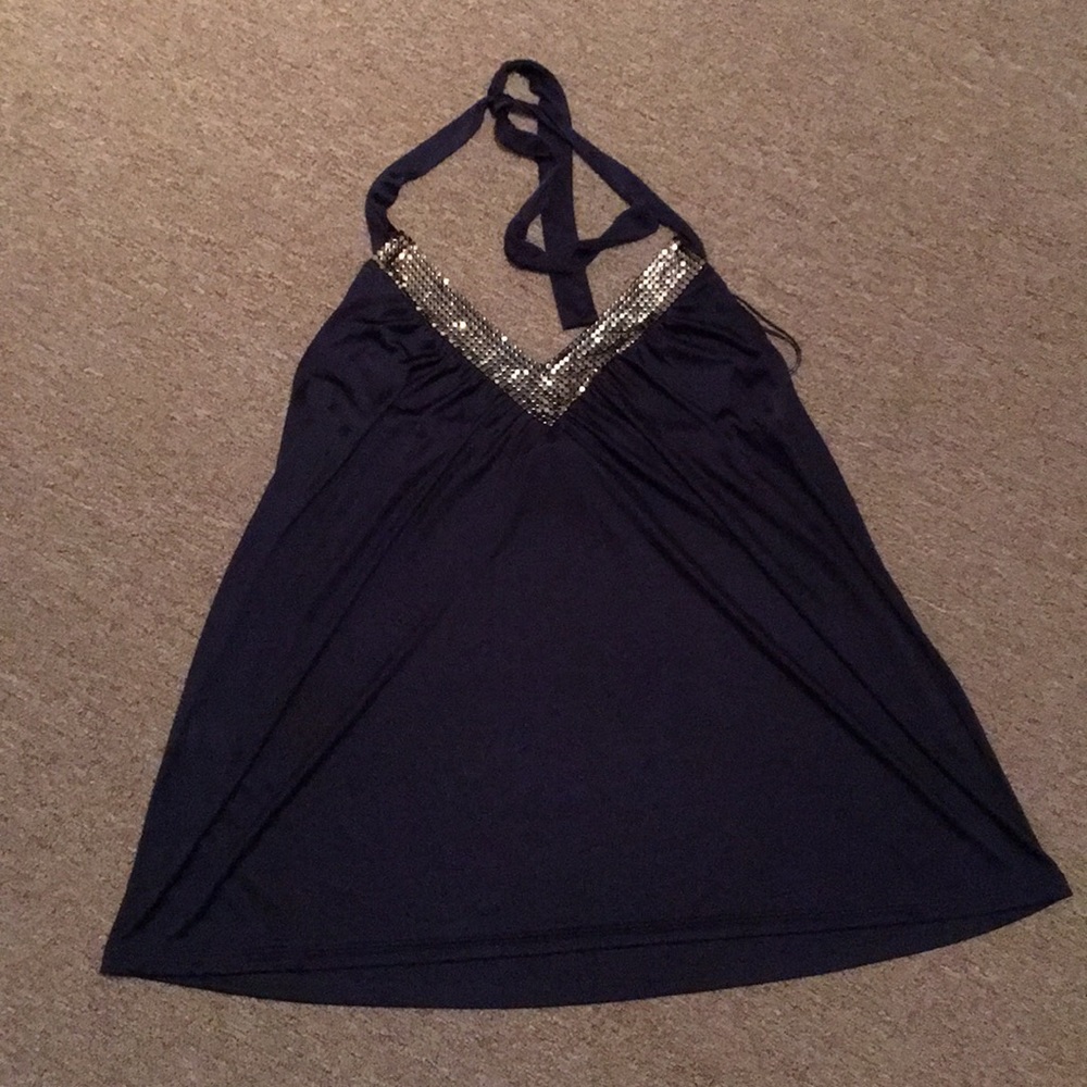 Navy halter top